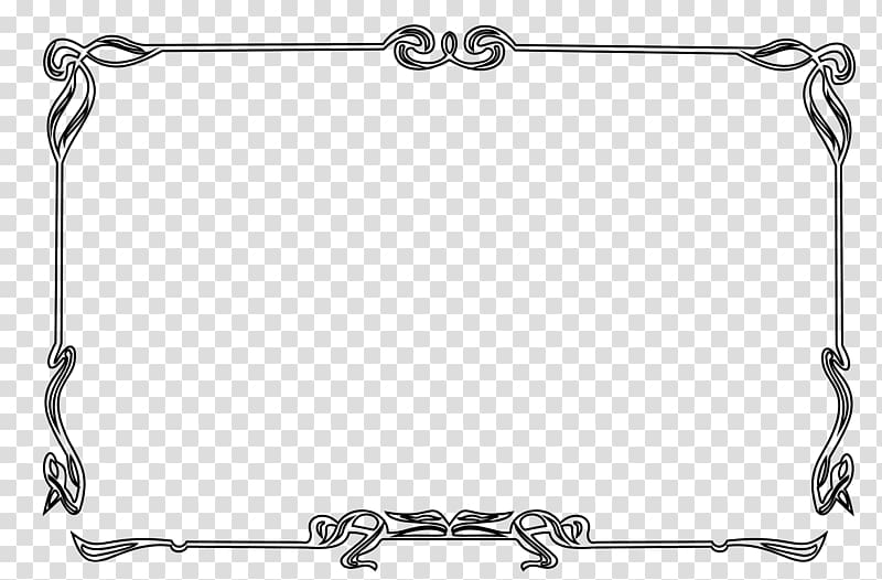 black border frame, Flower Border Free transparent background PNG clipart