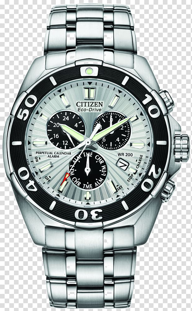 Eco-Drive Citizen Holdings Watch Jewellery Perpetual calendar, watch transparent background PNG clipart