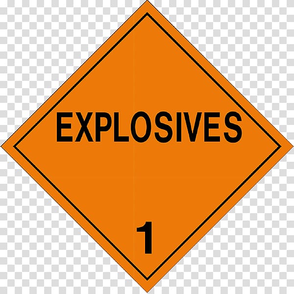 United States Department of Transportation Dangerous goods Placard Explosion Explosive material, explosion transparent background PNG clipart