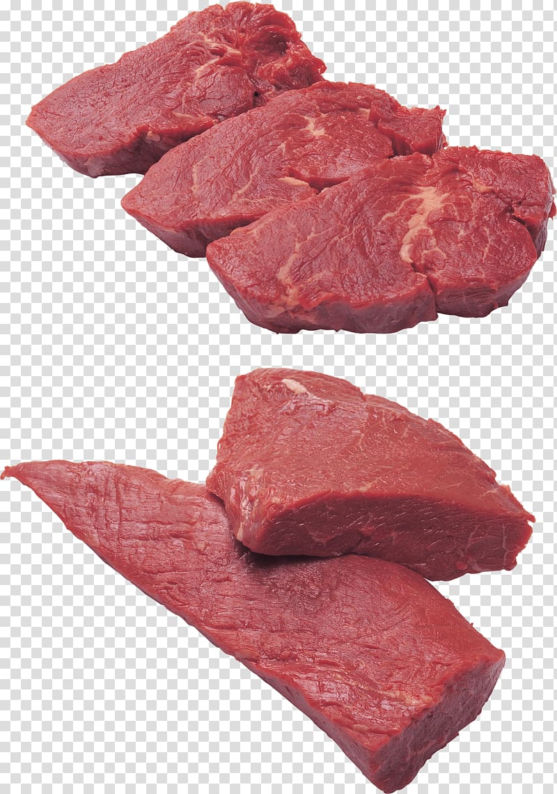 Red meat Venison Steak, northeast red sausage transparent background PNG clipart