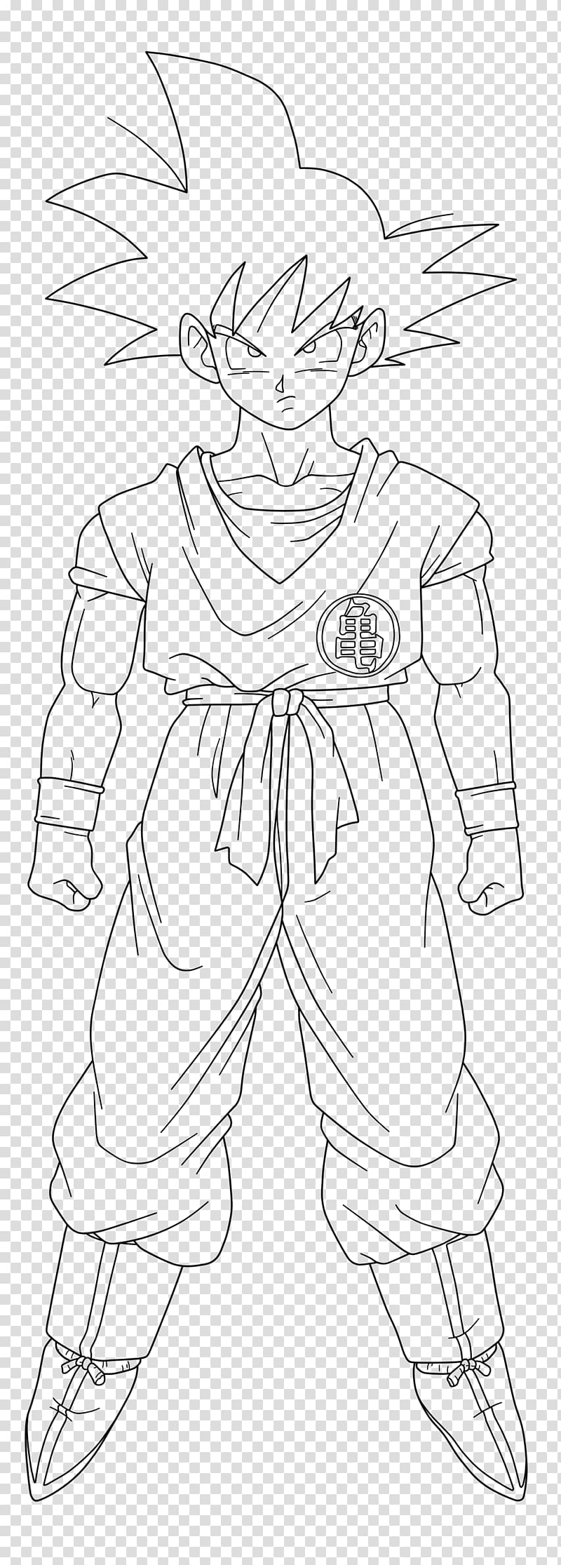 Goku Line art Majin Buu Gotenks Vegeta, goku transparent background PNG clipart