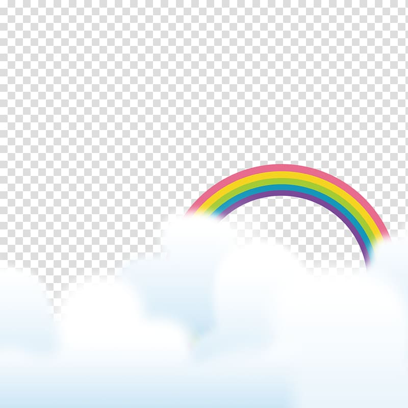 Rainbow Computer file, Free rainbow pull Baiyun transparent background PNG clipart