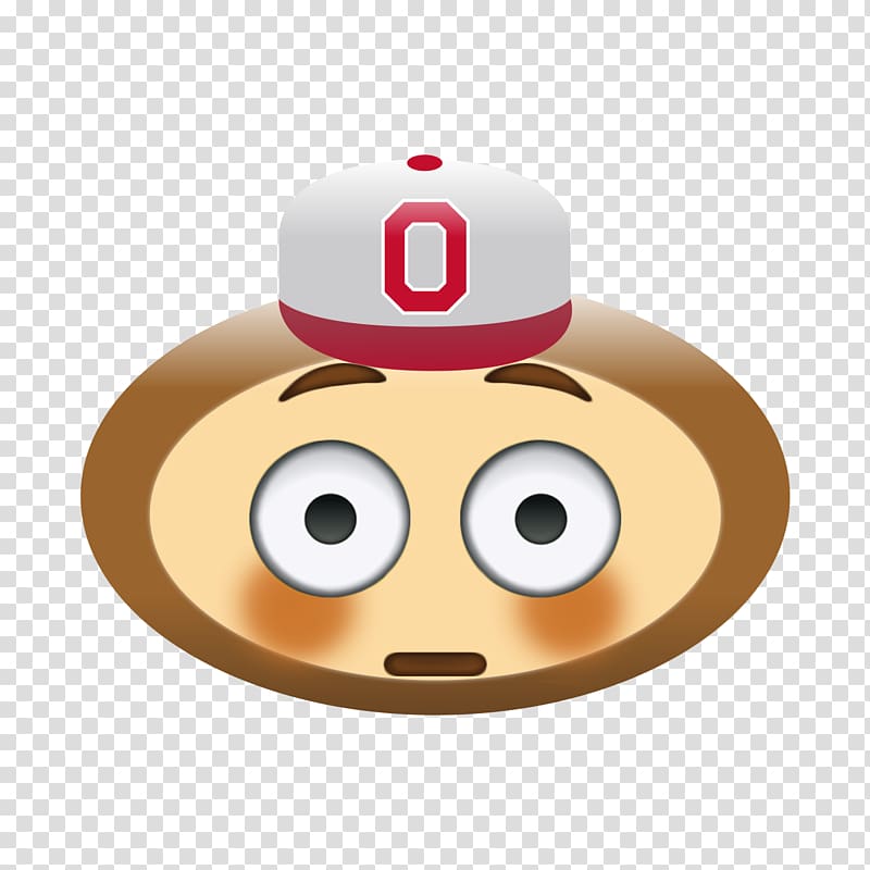 Ohio State University Ohio State Buckeyes football Brutus Buckeye Dancing Emoji, sad emoji transparent background PNG clipart