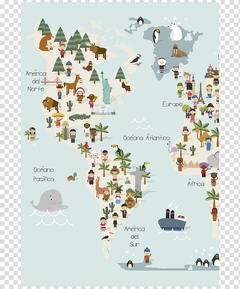 World map Child Continent, world map transparent background PNG clipart