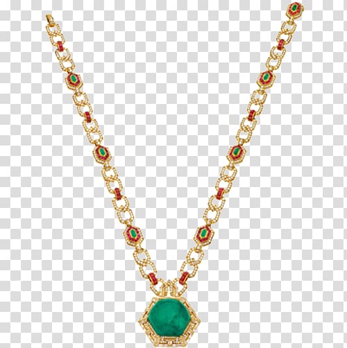 Earring Pendant Necklace Jewellery Chain, Emerald Necklace transparent background PNG clipart