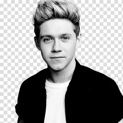 Niall Horan One Direction Poster Black and white, one direction transparent background PNG clipart