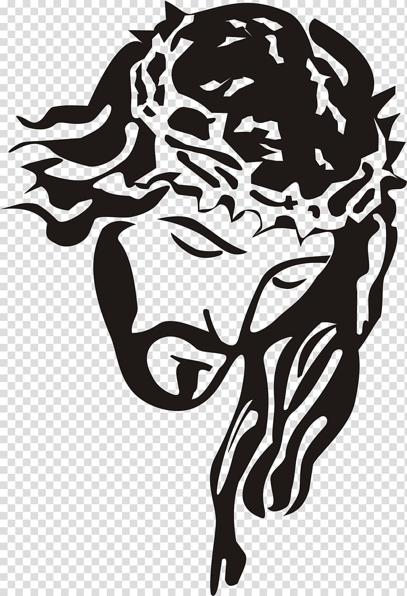 Jesus Christ illustration, Stencil , jesus christ transparent background PNG clipart