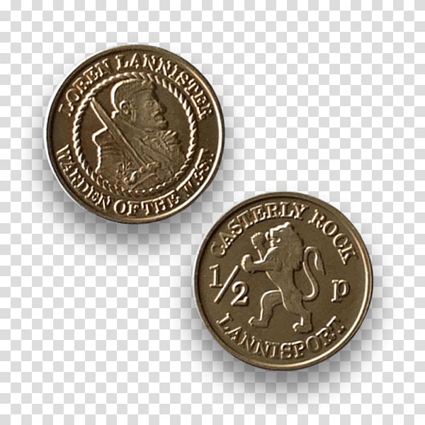 Coin A Game of Thrones: Second Edition Tywin Lannister, Coin transparent background PNG clipart