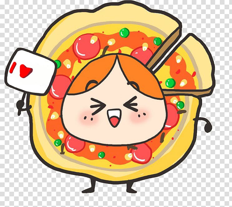 Pizza Cartoon Food Q-version , Cartoon pizza transparent background PNG clipart