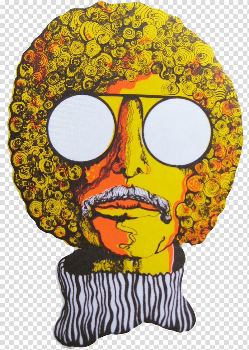 Film Illustration Skull Casting Relic, trippy hippie guy transparent background PNG clipart