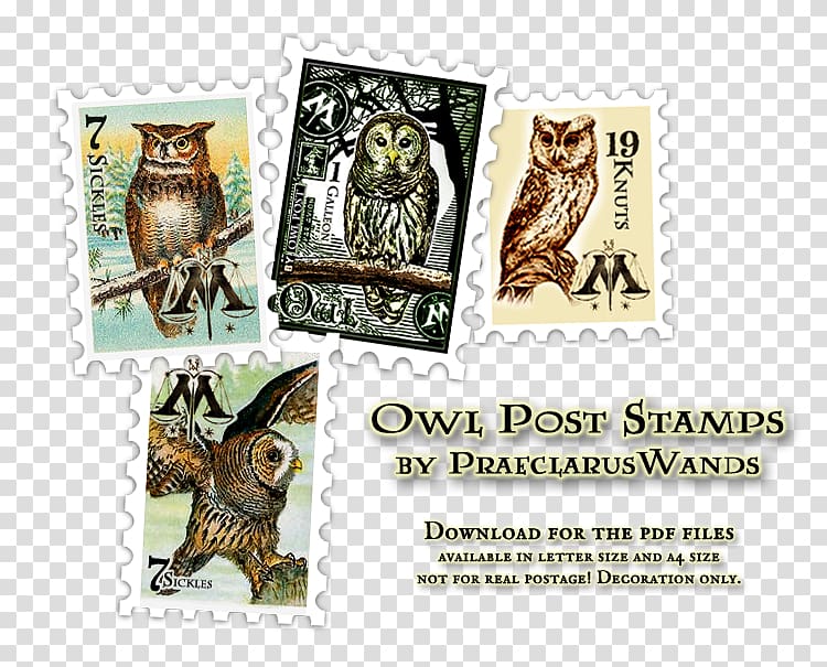 Owl Postage Stamps Mail Rubber stamp Post Office, owl transparent background PNG clipart