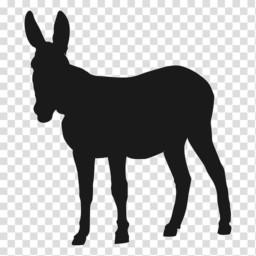 Donkey Silhouette , donkey transparent background PNG clipart