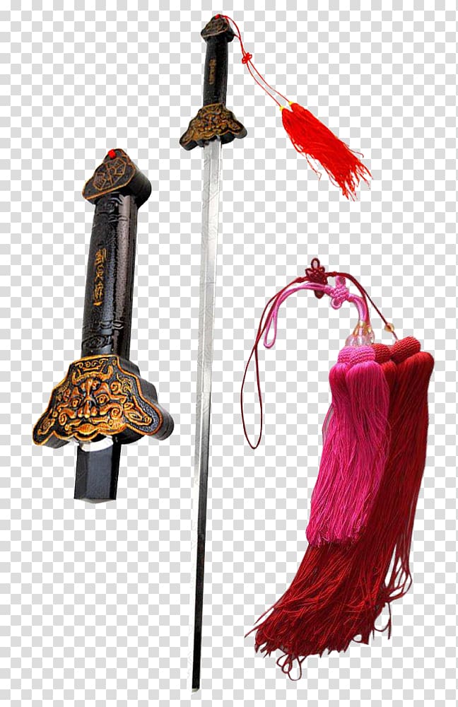 Sword Red Costume design Fencing, Sword ornaments transparent background PNG clipart