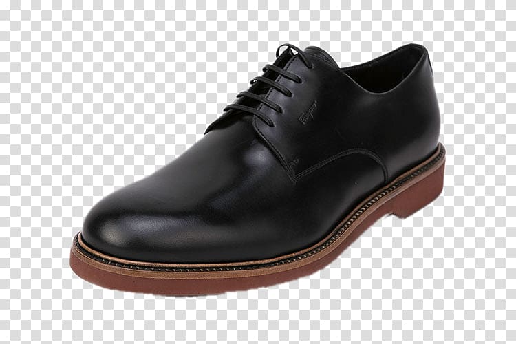 Oxford shoe Leather Dress shoe, Ferragamo tie male black shoes 0618619 transparent background PNG clipart