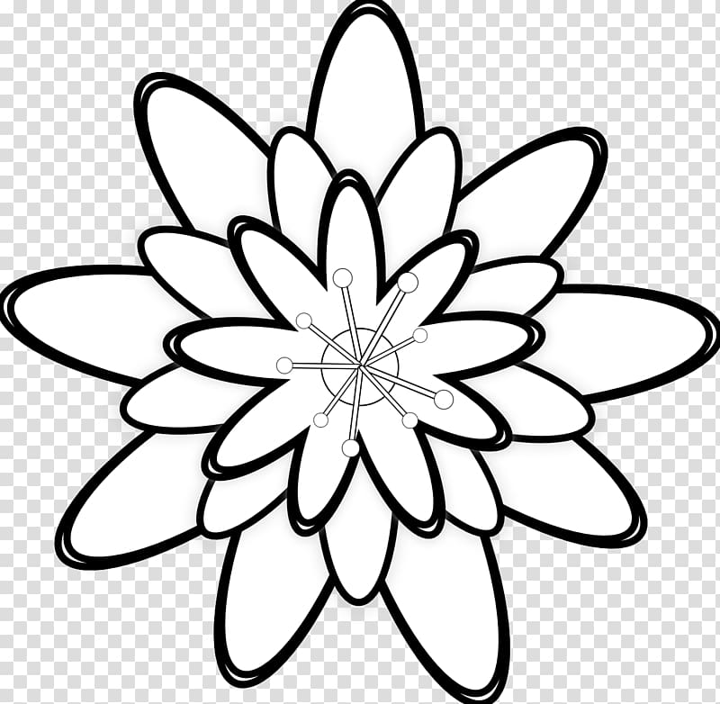 Black and white Flower, BUNGA transparent background PNG clipart