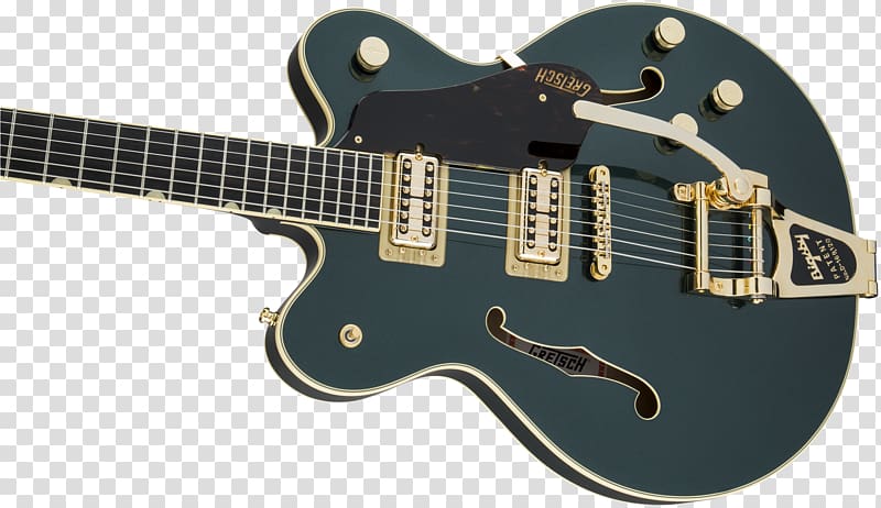Electric guitar Gretsch Semi-acoustic guitar Bigsby vibrato tailpiece, full cut transparent background PNG clipart