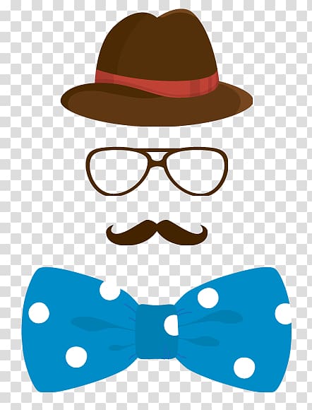 black hat, black eyeglasses, and black mustache illustration, Android application package Mobile app Application software Google Play, Men\'s hat glasses beard bow tie transparent background PNG clipart