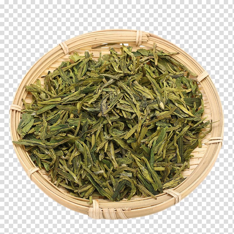 West Lake Longjing tea Longjing, Hangzhou Green tea, Bamboo sieve in the West Lake Longjing tea transparent background PNG clipart