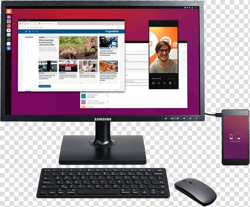 Ubuntu Touch Desktop environment Computer Servers Touchscreen, android transparent background PNG clipart