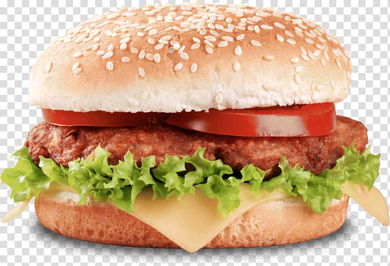bread with burger patty, Hamburger Cheeseburger Veggie burger French fries, hamburger, burger Mac burger transparent background PNG clipart