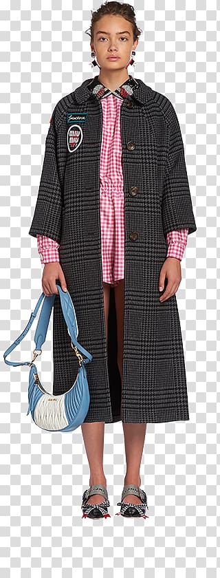 Tartan Costume Outerwear Coat, Miu Miu transparent background PNG clipart