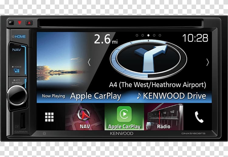 Kenwood DNX5160BTS Vehicle audio Kenwood Corporation ISO 7736 CarPlay, apple transparent background PNG clipart