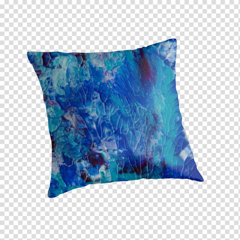 Turquoise Throw Pillows Electric blue Cobalt blue, undersea reef transparent background PNG clipart