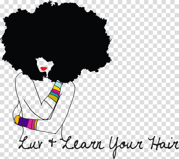 Afro-textured hair Silhouette Black hair, learn girls transparent background PNG clipart