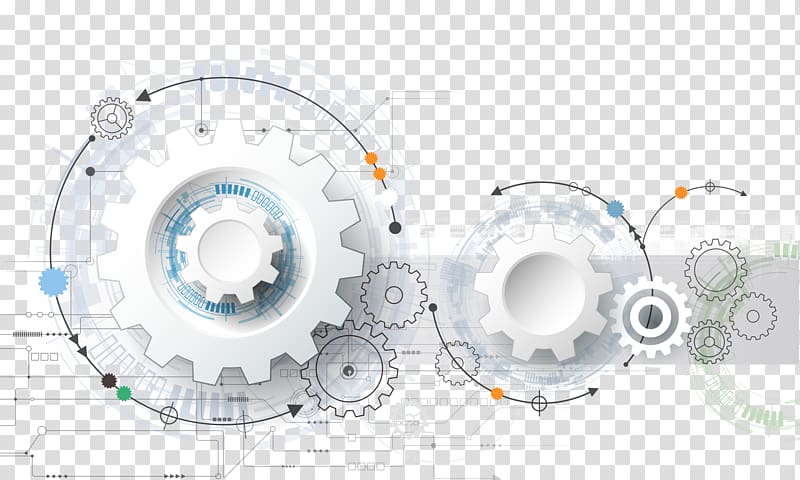 Technology Euclidean Engineering Gear, technology elements, white sprocket illustration transparent background PNG clipart