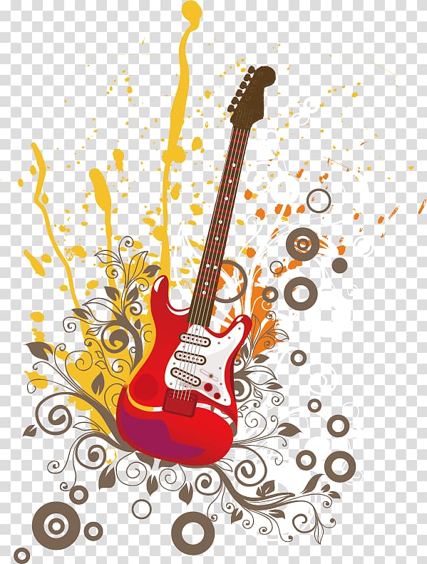 Electric guitar Work of art Acoustic guitar, guitar transparent background PNG clipart
