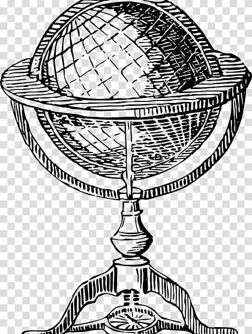 Globe Earth Old World Drawing, globe transparent background PNG clipart