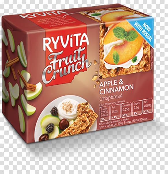 Breakfast cereal Crispbread Food Ryvita, apple cinnamon transparent background PNG clipart