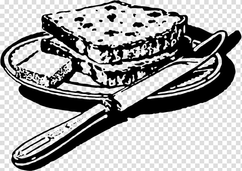Bread Black and white Food , bread transparent background PNG clipart
