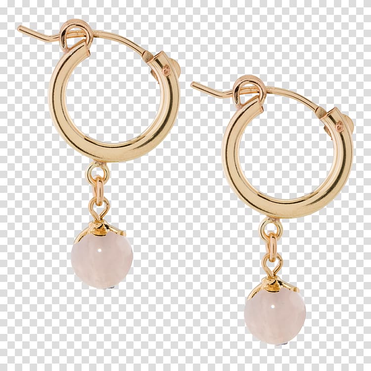 Earring Gemstone Rose quartz Necklace Gold, lotus jade rabbit transparent background PNG clipart