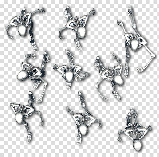 Human skeleton Earring Human body Silver, War Horse transparent background PNG clipart