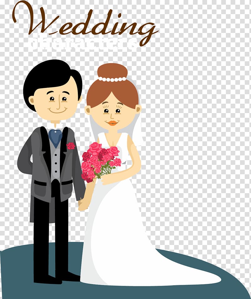 Wedding invitation Bridegroom Marriage, Bride and groom transparent background PNG clipart