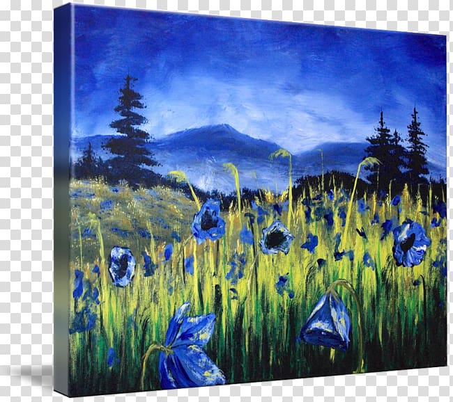 Painting Acrylic paint Majorelle Blue Majorelle Garden Meadow, painting transparent background PNG clipart