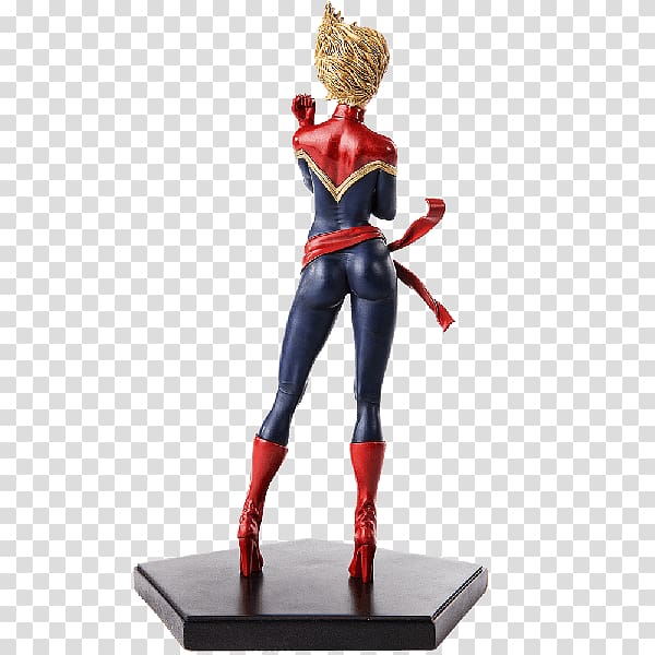 Carol Danvers Captain Marvel (Mar-Vell) Figurine Marvel Comics, Iron Studios transparent background PNG clipart