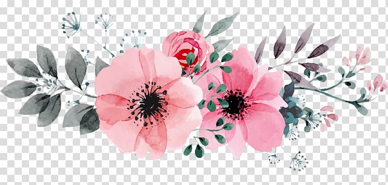 Drawing Floral design Watercolor painting Flower, painting transparent background PNG clipart