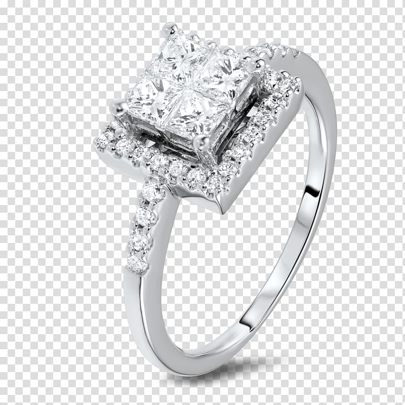 Diamond cut Ring Brilliant Princess cut, Princess Cut Diamond Rings transparent background PNG clipart