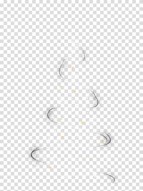 White lines Christmas tree transparent background PNG clipart