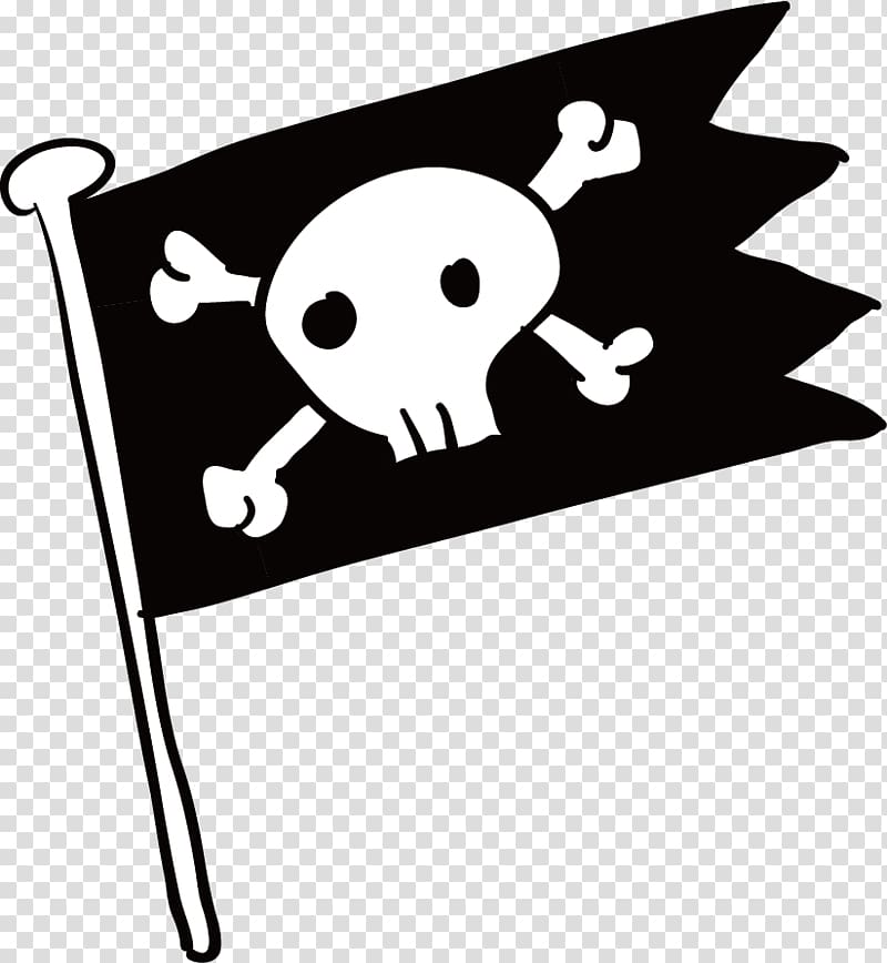 Piracy Flag Jolly Roger, Pirate flag transparent background PNG clipart