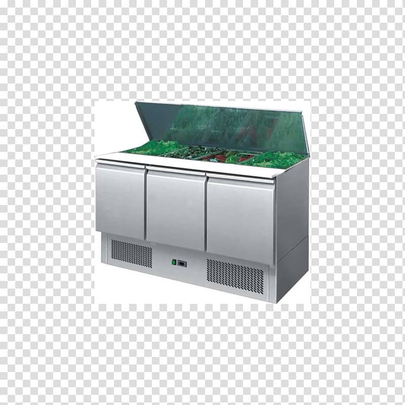 Table Refrigeration Saladette Countertop Stainless steel, table transparent background PNG clipart