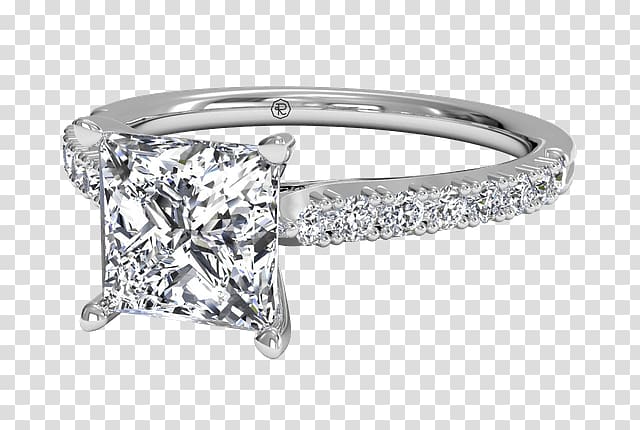 Diamond cut Engagement ring Princess cut, princess cut diamond rings transparent background PNG clipart