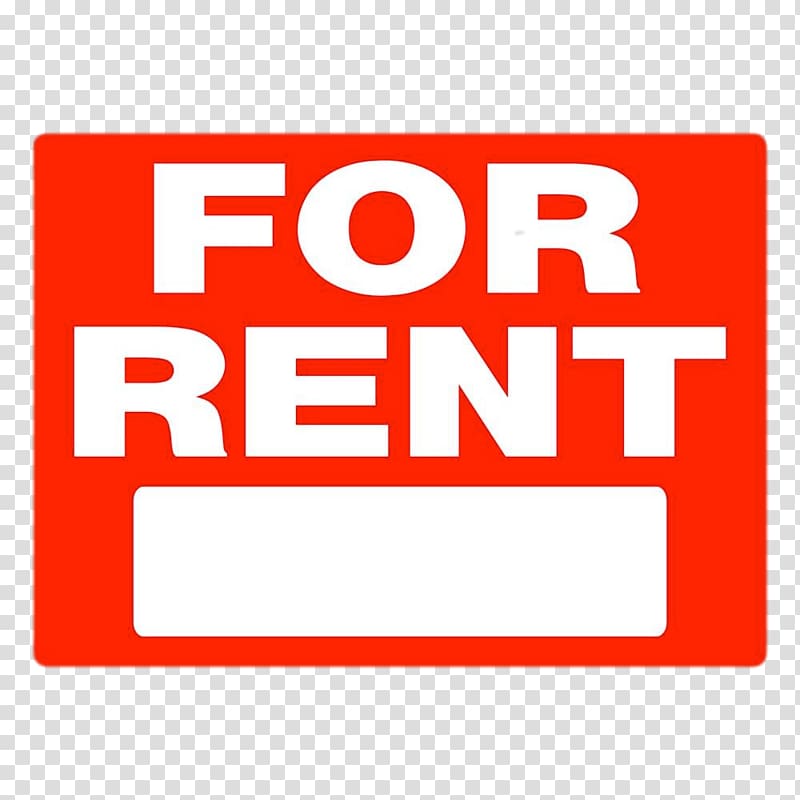 red and white For Rent illustration, For Rent Rectangular Sign transparent background PNG clipart