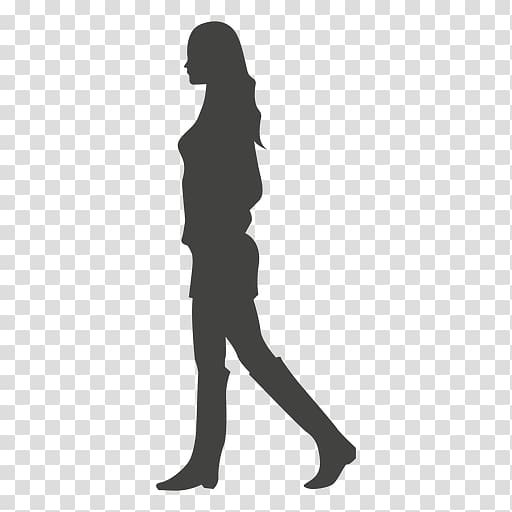 Silhouette Walking , silhouettes transparent background PNG clipart
