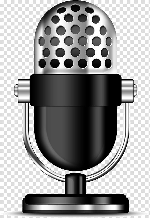 gray and black recording microphone, Podcast Microphone transparent background PNG clipart