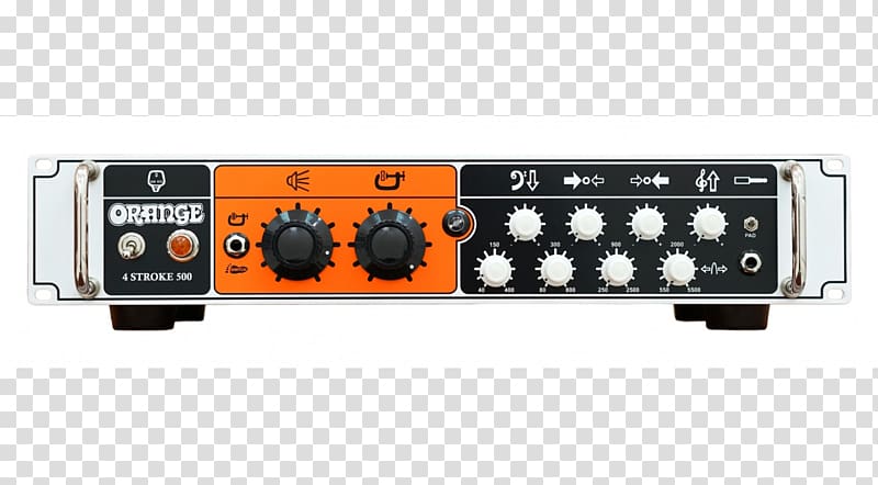 Bass amplifier Orange Music Electronic Company Four-stroke engine Class-D amplifier, amplifier bass volume transparent background PNG clipart