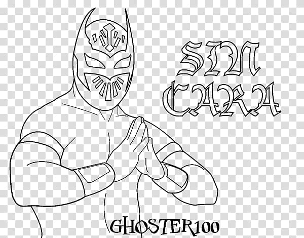 Coloring book WWE Championship Professional wrestling Professional Wrestler, sin cara transparent background PNG clipart