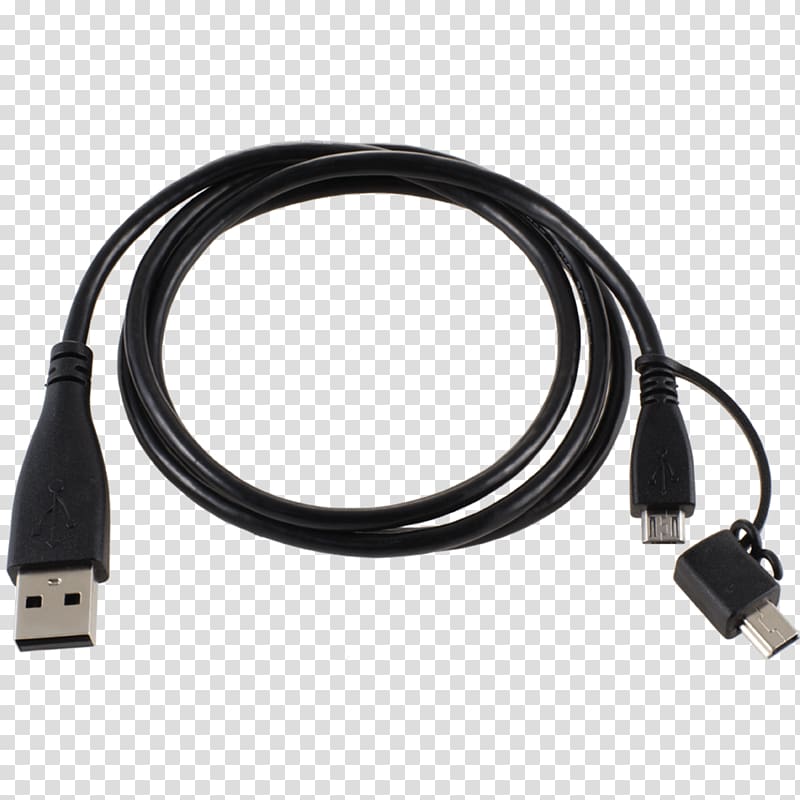 Battery charger Serial cable Micro-USB USB-C, micro usb cable transparent background PNG clipart
